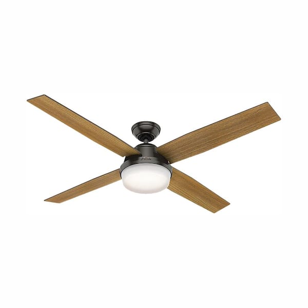 Hunter Dempsey 60 in. LED Indoor Noble Bronze Ceiling Fan with Universal Handheld Remote Control and Light Kit