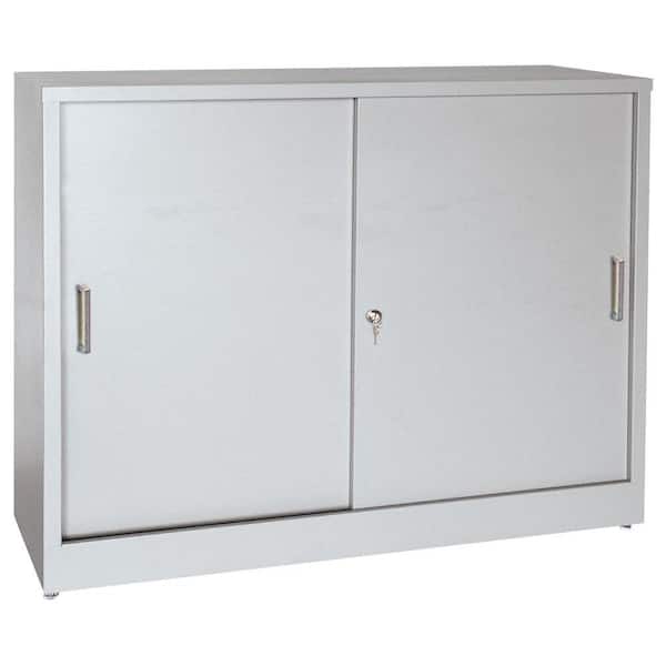 Sandusky Elite Series Steel Freestanding Garage Cabinet in Dove Gray (36 in. W x 42 in. H x 18 in. D)