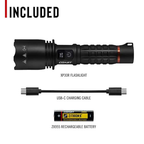 coast rechargeable flashlight battery charger Charging Cord Type C Cable Compatible with XP11R XPH30R,Goreit,Dsstoc,Unicumoo,Esgofo, Nitecore,RECHOO,BengMxj,GEPROSMA USB C Charging Cable Wall Adapter : Electronics and G32 flashlights COAST ZX350 Rechargeable Battery USB-C