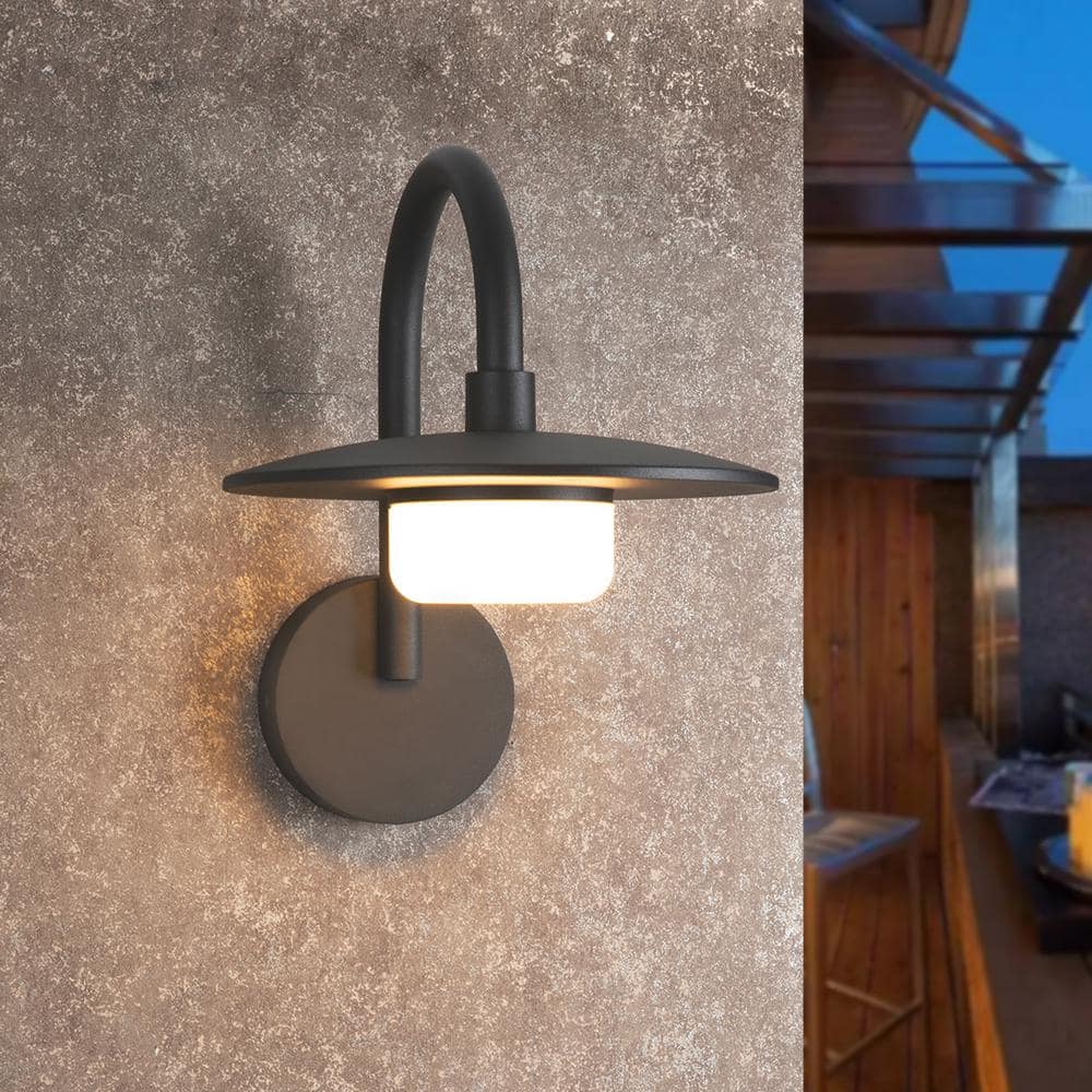 Etokfoks Gray Hardwired Outdoor LED Wall Lamp Waterproof Path Light