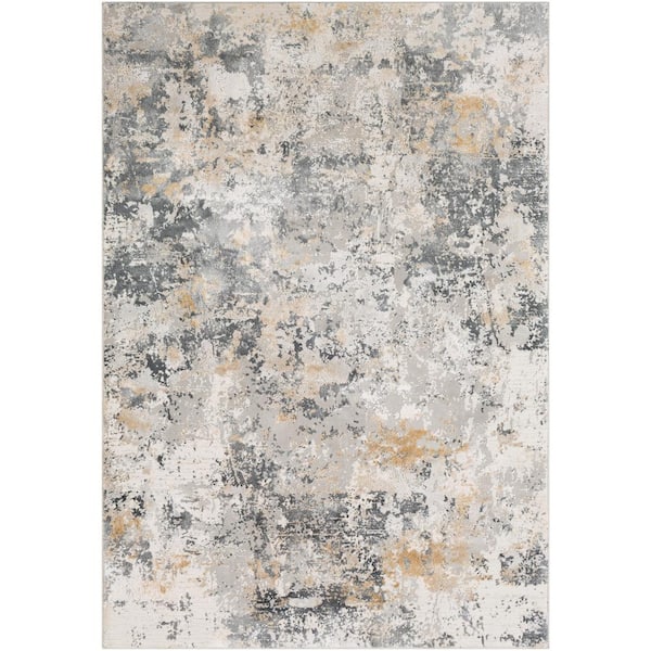 Marquis Charcoal Doormat 3 ft. x 5 ft. Distressed Area Rug