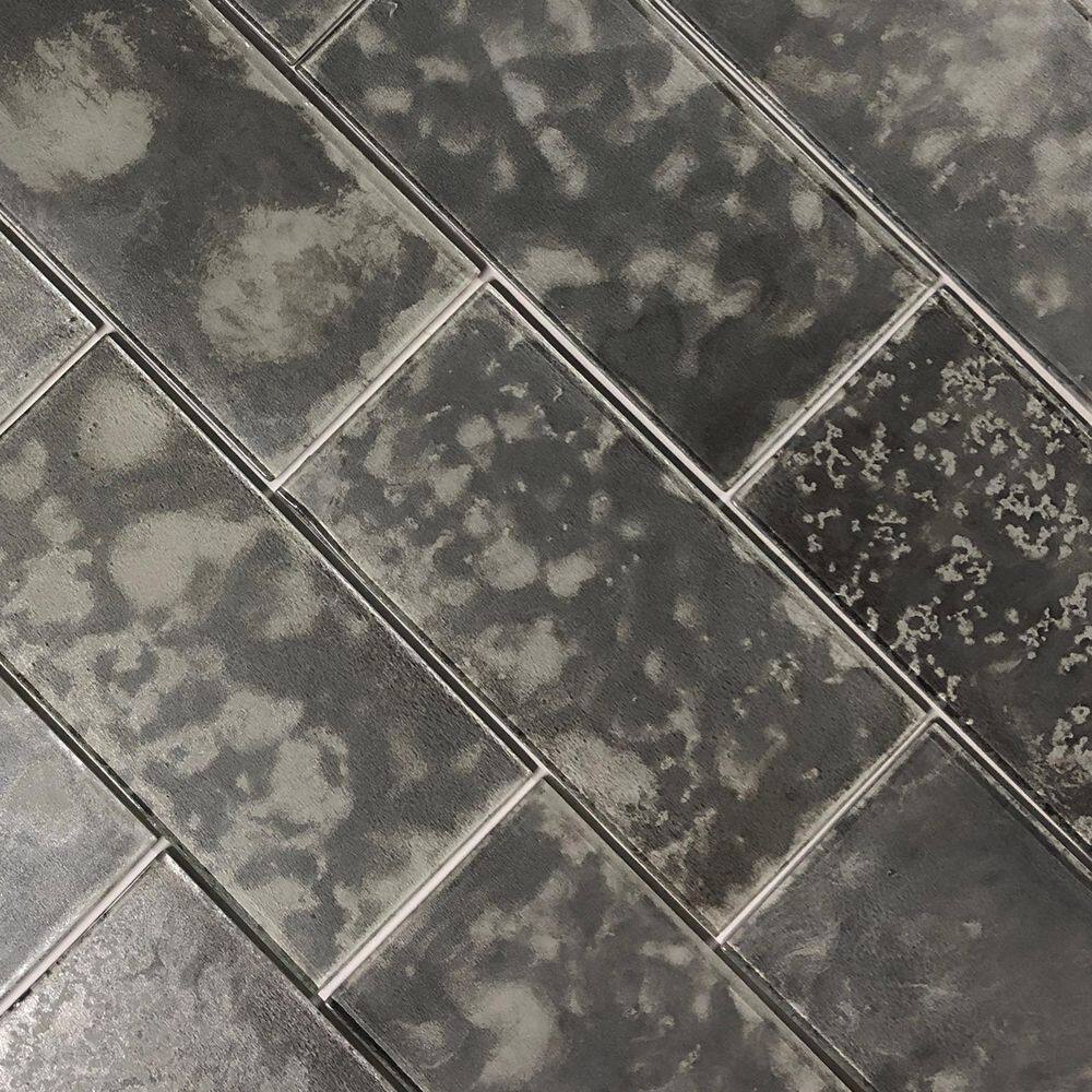 Vintage Design Antique Gray 6 in. X 3 in. Glossy Glass Subway Wall Tile (10 sq.ft./Case) price history on PriceWatchPro