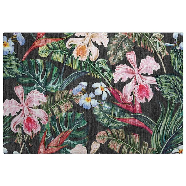 Dream Shag Premium Machine Washable Abstract ADS201 Midnight 2 ft. x 3 ft. Accent Rug