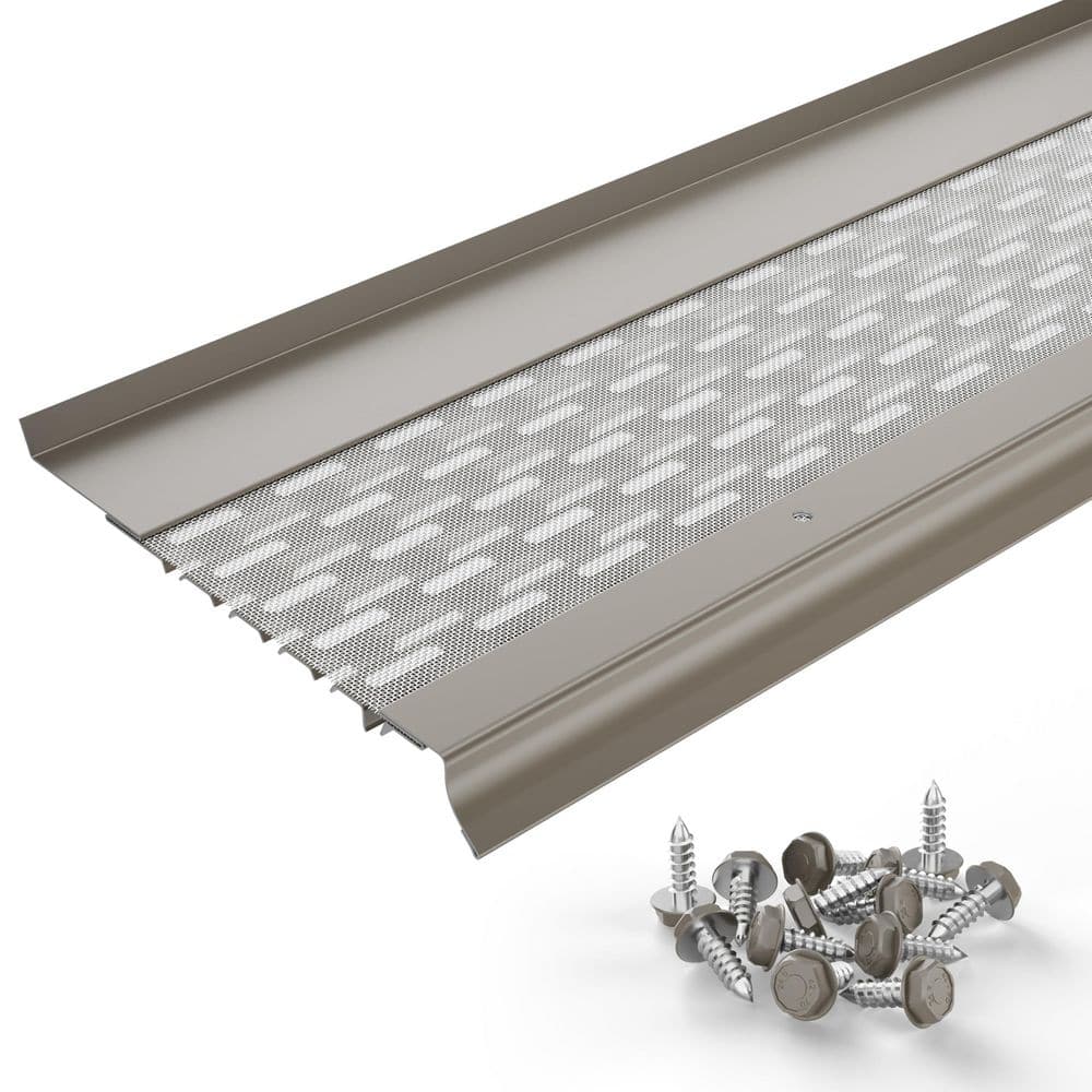 Micromesh [6.5 in. x 1 ft.] Gutter Guard only for 6 in. Half Round Gutters, Aluminum Frame and SS Mesh, Clay price history on PriceWatchPro