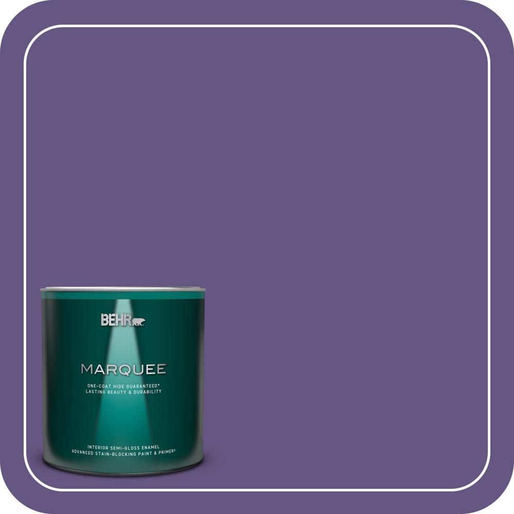 1 qt. #PPU16-02 Vigorous Violet Semi-Gloss Enamel Interior Paint & Primer product image for price tracking