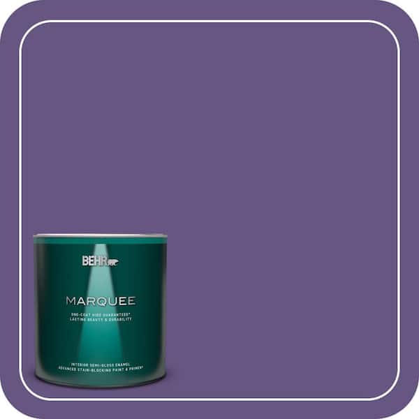 BEHR MARQUEE 1 qt. #PPU16-02 Vigorous Violet Semi-Gloss Enamel Interior Paint & Primer