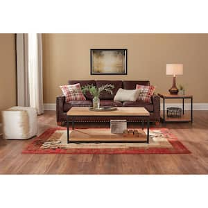 Linwood Red 8 ft. x 10 ft. Border Area Rug