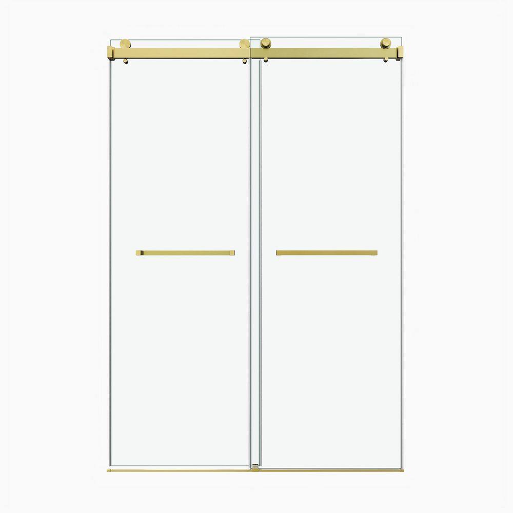 66 in. W x 66 in. H Frameless Double Sliding Shower Door in Brushed Gold with Clear Tempered Glass price history on PriceWatchPro