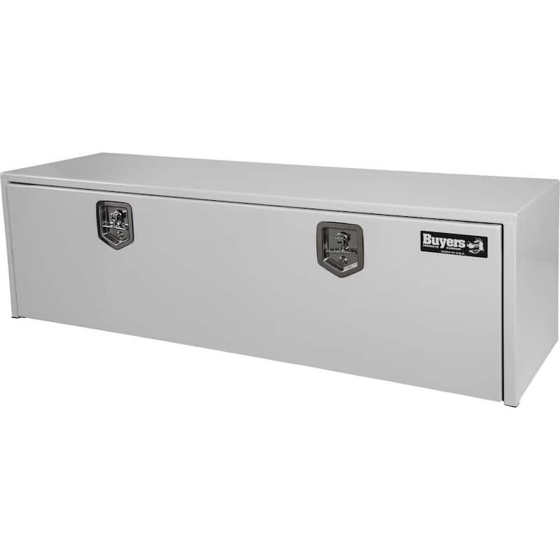 18 in. x 18 in. x 60 in. White Steel Underbody Truck Tool Box