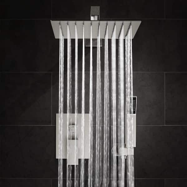 Shower panel Corsan Snake S002 / thermostatic Steel \ No \ Thermostatic \  No  Products \ Shower sets \ Shower panels \ Shower panel with  thermostatic Products \ Shower sets \