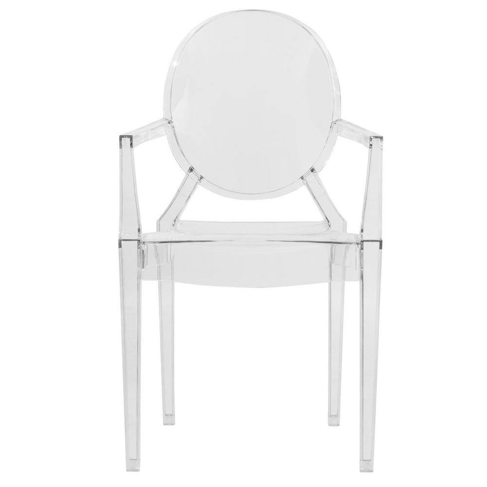 Carroll 17'' Clear Modern Acrylic Stackable Dining Chair Set of 2