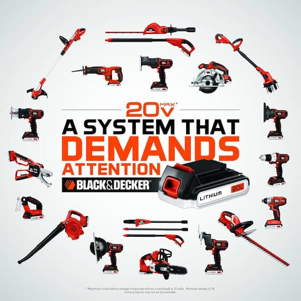 BLACK+DECKER 20V MAX 22in. Cordless Battery Powered Hedge Trimmer (Tool  Only) LHT2220B - The Home Depot