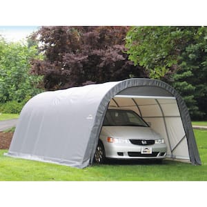 ShelterCoat 12 ft. x 20 ft. Wind and Snow Rated Garage Round Gray STD