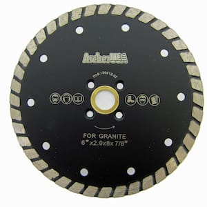 6 in. Wide Turbo Diamond Blade for Stone and Masonry Cutting