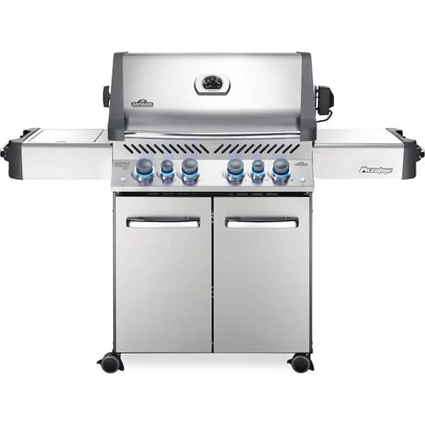 NAPOLEON Prestige 500 6-Burner Natural Gas Grill in Stainless Steel with Infrared Side and Rear Burners