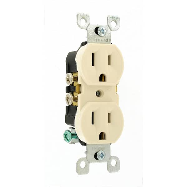 15 Amp 125 V Duplex Outlet/Receptacle, Light Almond (1-Pack) 5320-T