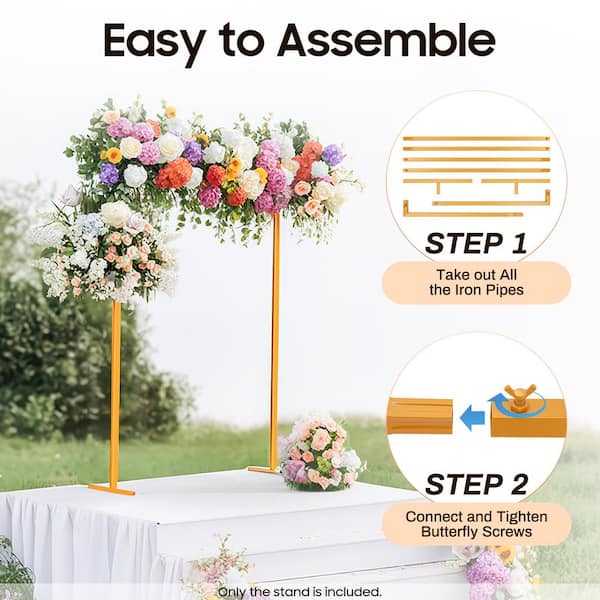 YIYIBYUS x 59 Yellow Metal Arch Wedding Garden