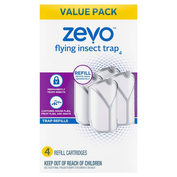 ZEVO Indoor Flying Insect Trap Refill Cartridges Multi-Pack (4-Count)  081813501856 - The Home Depot