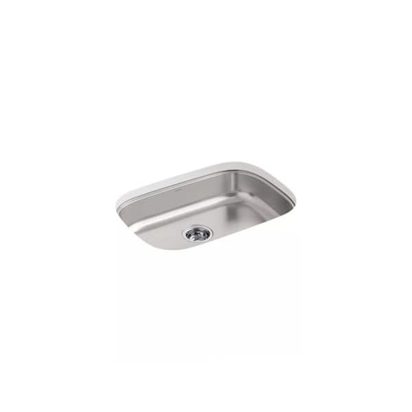 Valton 25-11/16 in. W x 5-11/16 in. D Undermount Single Bowl 18-Gauge Stainless Steel Kitchen Sink