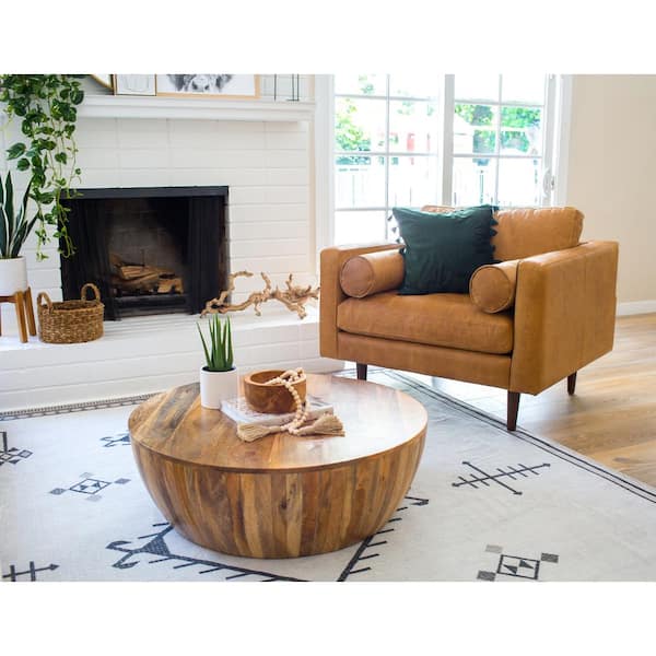 Napa Lounge Chair in Cognac Tan