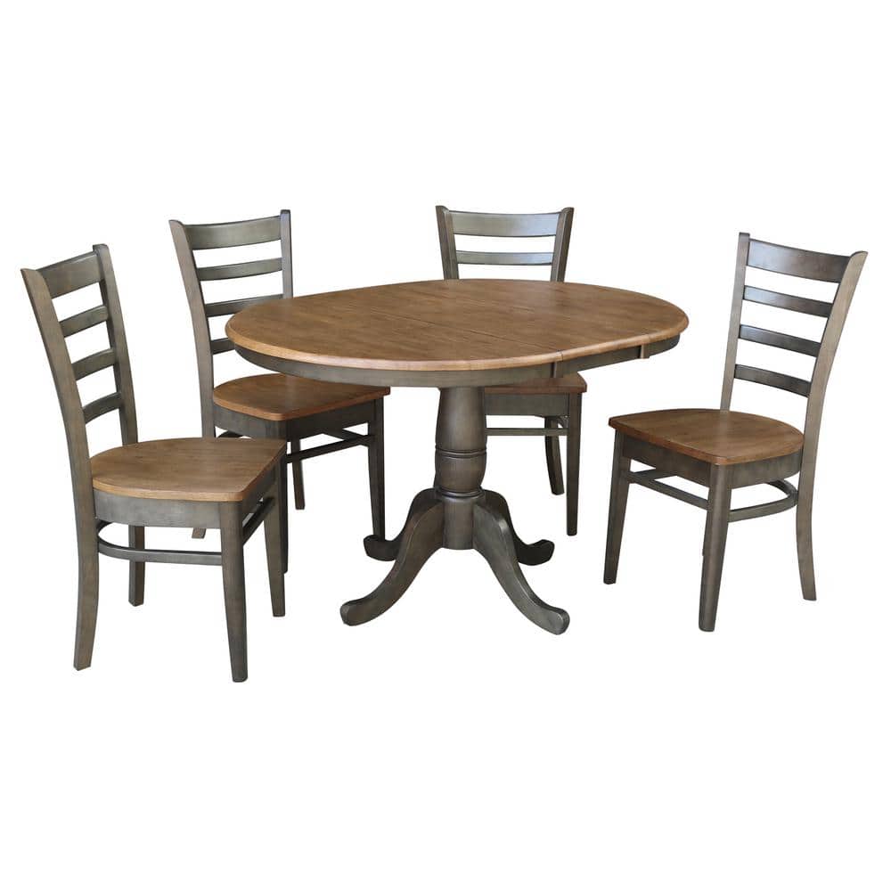 International Concepts Laurel 5-Piece 36 in. Hickory/Coal