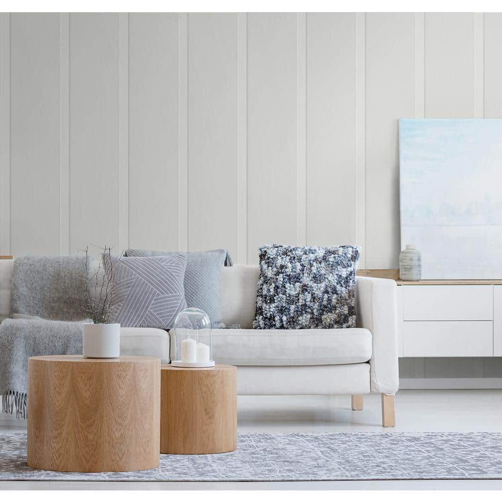 Arctic Grey Vinyl Faux Wood Peel and Stick Wallpaper Roll