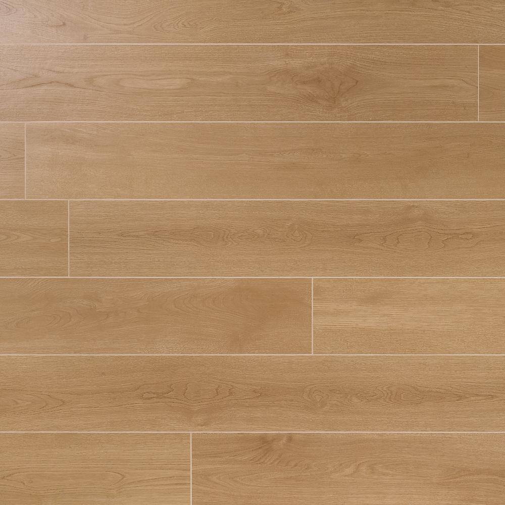 Pale Wood Look Matte Large Format Porcelain Tile