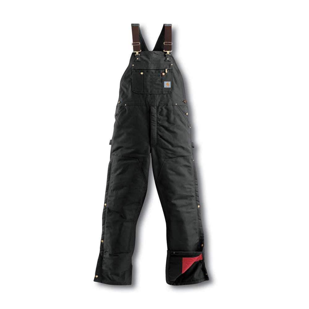 Carhartt Bib Overall ブラック 32 x 32 CARHARTT, Men's, XL ( 40 in x 32 in ), Bib Overalls - 491U38