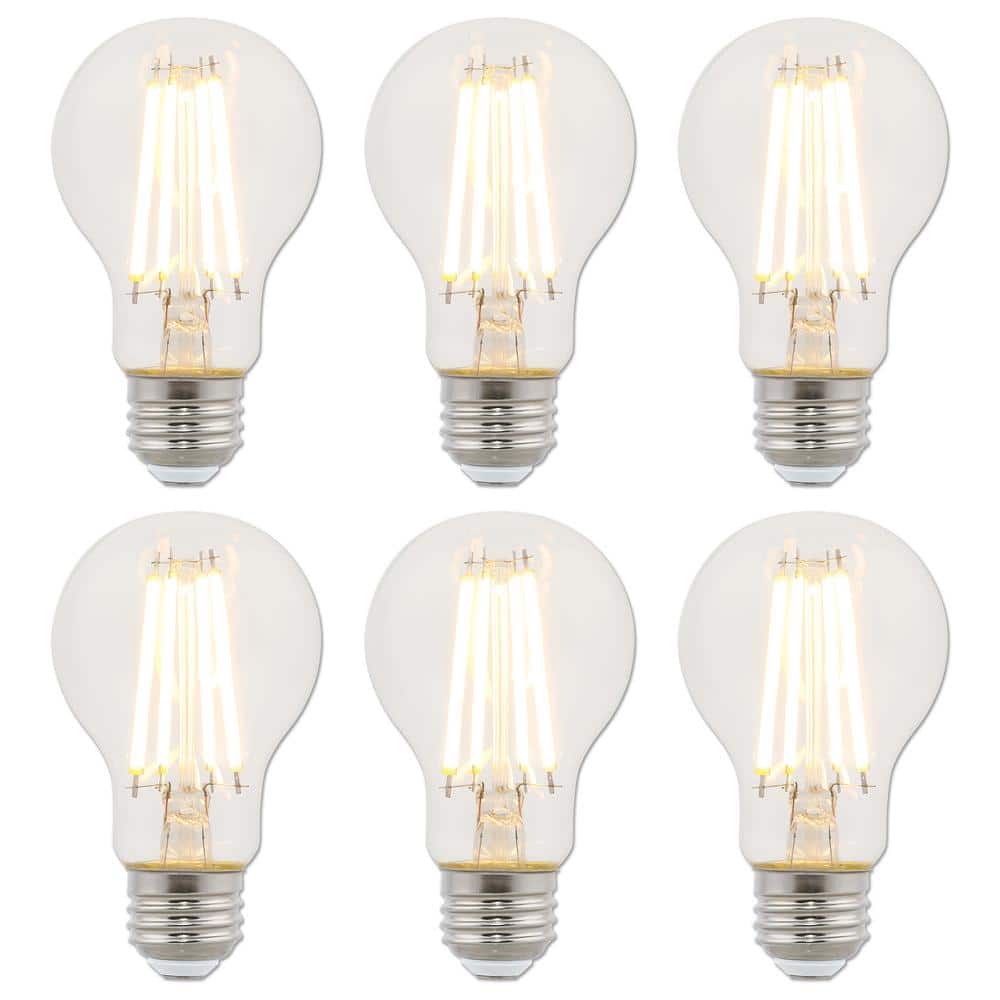 75-Watt Equivalent A19 Dimmable Clear E26 Edison Filament LED Light Bulb 2700K (6-Pack) price history on PriceWatchPro