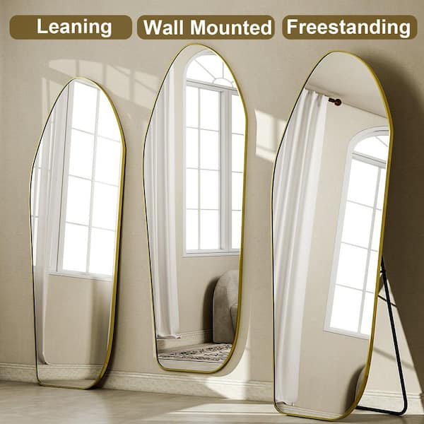 Meromi♡̆̈r XRAMFY Gold 24 in. W x 67 in. H Irregular Modern Aluminum