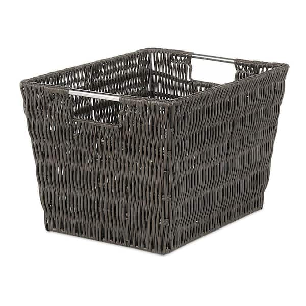 Whitmor 7.9 in. H x 12.63 in. W x 9.875 in. D Brown Plastic Cube Storage Bin