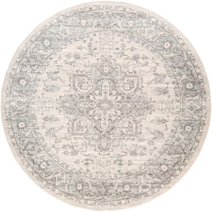 Axel Light Gray 7 ft. 10 in. x 7 ft. 10 in. Round Area Rug