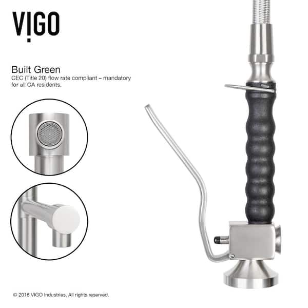 VIGO Zurich Single Handle Pull-Down Sprayer Kitchen Faucet