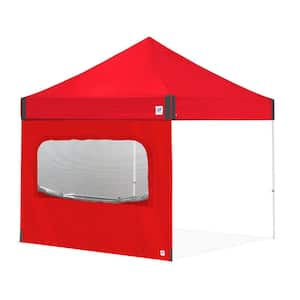 10 ft. x 10 ft. Red Light Duty Sidewalls with Mesh Windows and Straight Leg