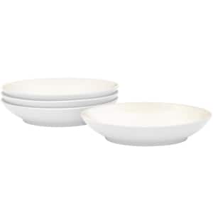 Colorwave White 9 in., 35 fl.oz (White) Stoneware Coupe Pasta Bowls, (Set of 4)