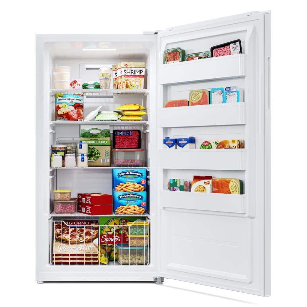 17 cu. ft. Convertible Upright Freezer with Auto Defrost in White UF ...