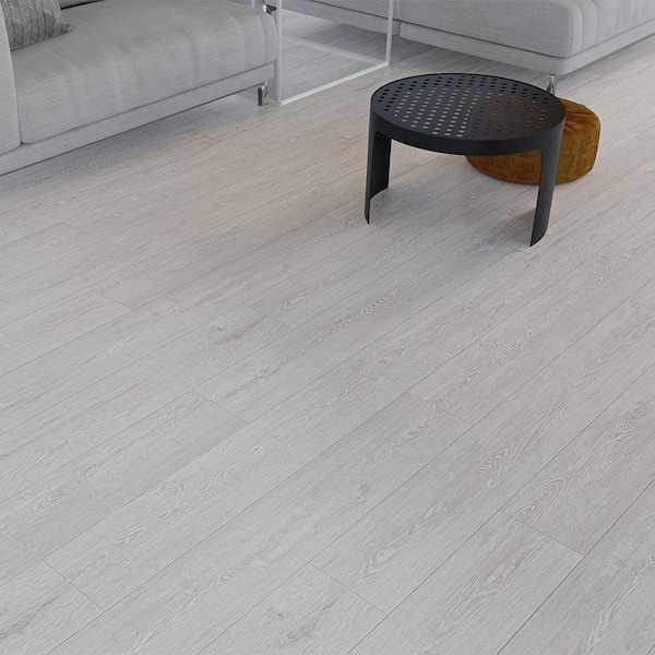 Take Home Sample - Regal Versailles Light Gray 7.6 in. W x 4 in. L Waterproof Laminate Wood Flooring