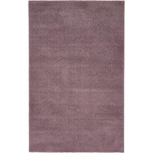 Studio Solid Shag Mauve 5' 0 x 8' 0 Area Rug