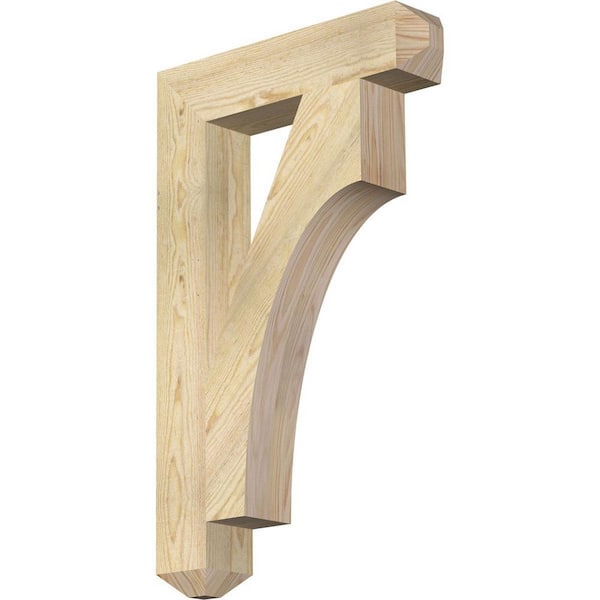 Ekena Millwork 4 in. x 32 in. x 20 in. Douglas Fir Westlake Craftsman Rough Sawn Bracket