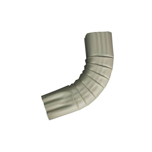 Spectra Pro Select 3 in. x 4 in. Wicker White Aluminum Downpipe - A Elbow