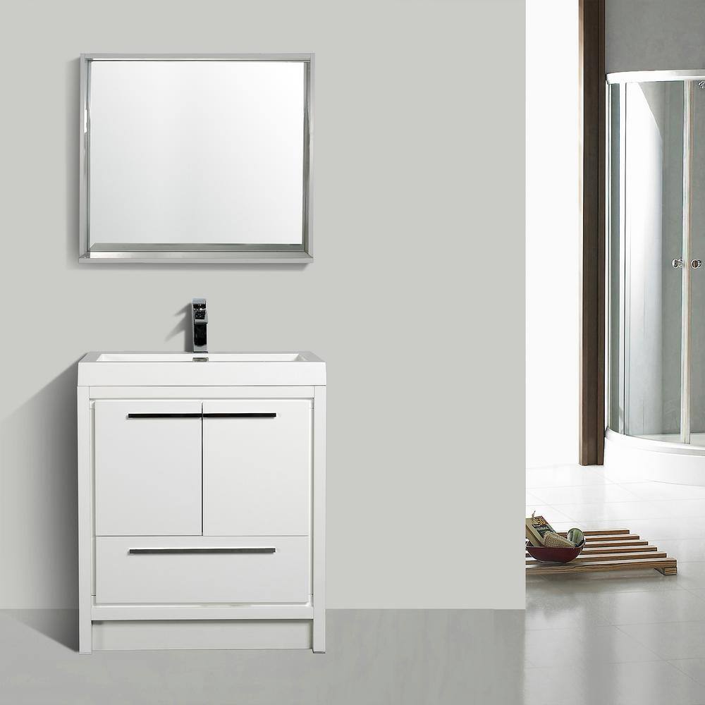 30 in. W x 20 in. D x 36 in. H Single Sink Freestanding Bathroom Vanity in 