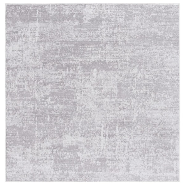 SAFAVIEH Amelia 7 ft. x 7 ft. Ivory/Stone Gray Abstract Distressed square Area Rug