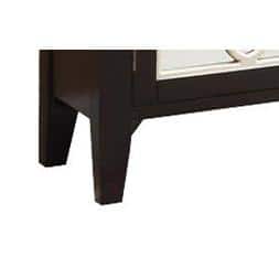 Elegant Mirrored Wine Storage Console with Brushed Gold Accents