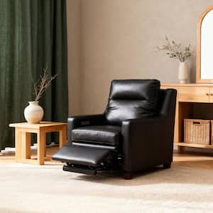 32 in. Genuine Leather Triple-Motor Power Recliner Chair with Zero Wall Design, USBUSB-C Ports in Charcoal