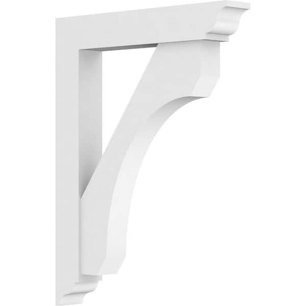 Ekena Millwork Standard Legacy 3 in. W x 26 in. H x 20 in. D Signature Urethane Polyurethane Bracket With Traditional Ends