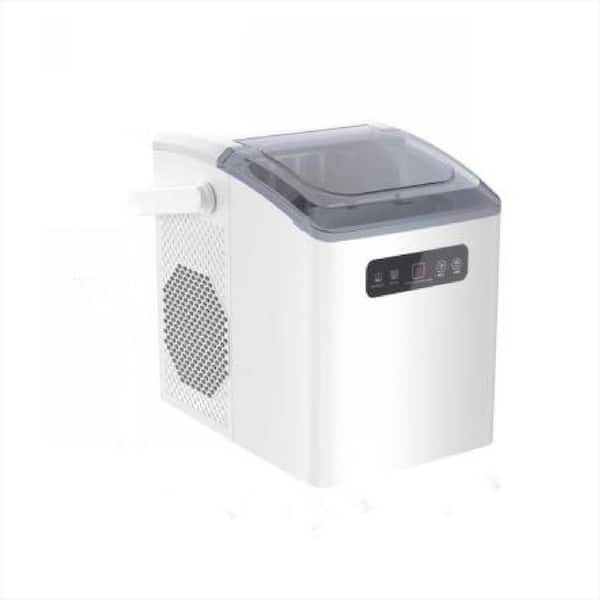 COWSAR 8.07 in. 26 lb. Bullet Ice Portable Ice Maker in White
