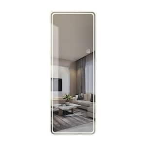 24 in. W x 65 in. H Rectangle Frameless Full Length Floor Mirror LED Whole Body Mirror, Makeup Vanity Mirror