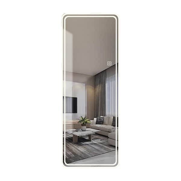Unbranded 24 in. W x 65 in. H Rectangle Frameless Full Length Floor Mirror LED Whole Body Mirror, Makeup Vanity Mirror