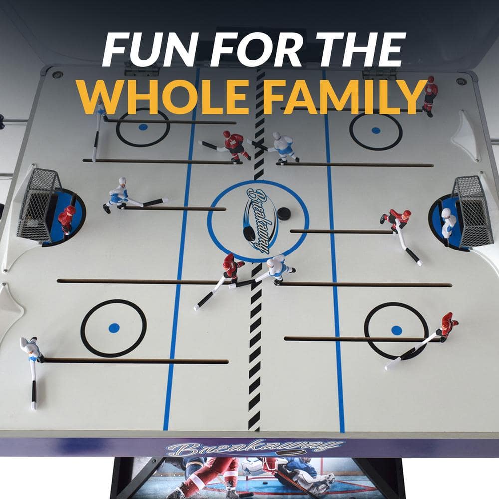 Breakaway 45" Blue Polycarbonate Dome Hockey Table with LED Scoring