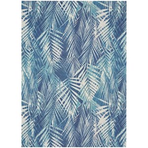 Sun N' Shade Navy 7 ft. x 10 ft. All-over design Contemporary Indoor/Outdoor Area Rug